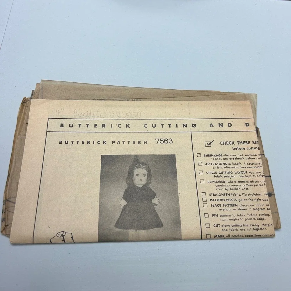 Butterick Vintage Mail Order Pattern #7563 14